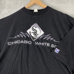 Vintage Chicago White Sox Shirt Mens Large Black MLB Baseball 90s Tee Logo 7